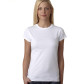 Women Fruit Of The Loom Fitted White T-S..