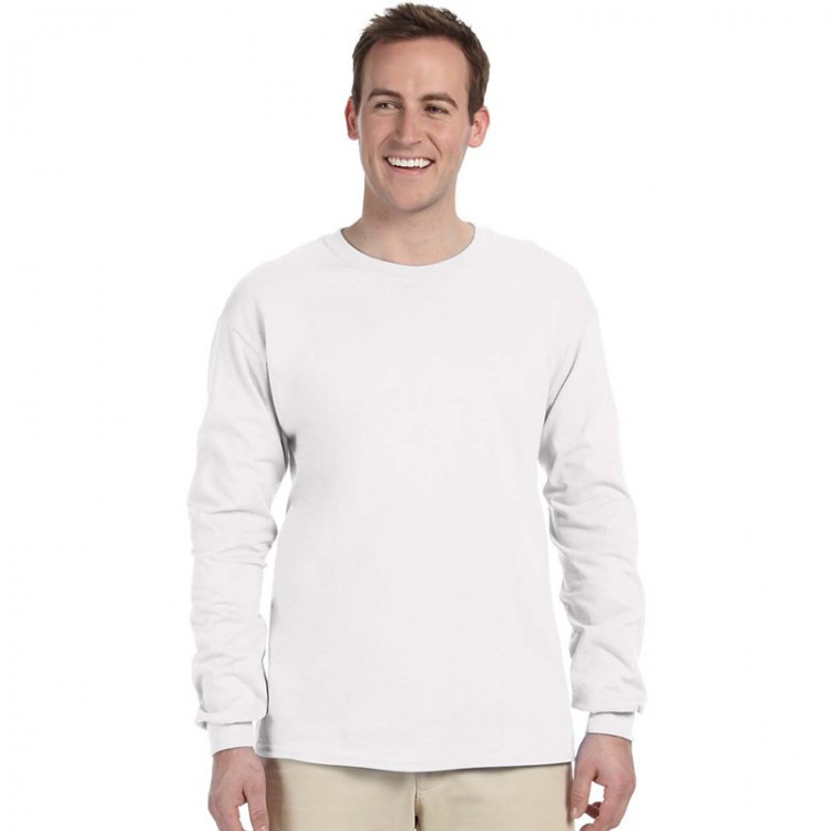 Gildan Plain White 100 Ultra Cotton Long Sleeve T Shirt
