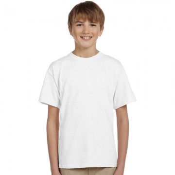 Gildan Plain Kids White 100% Softstyle cotton T-Shirts